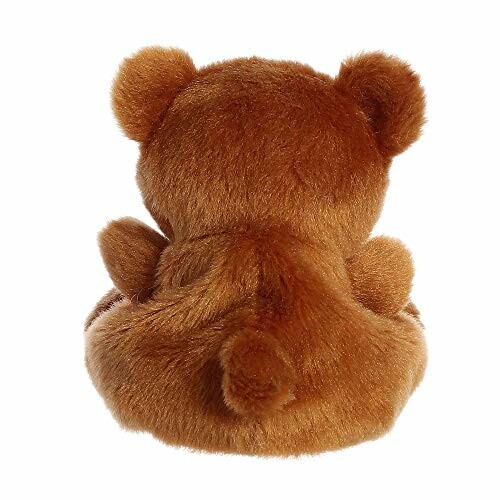 Back view of a brown teddy bear.